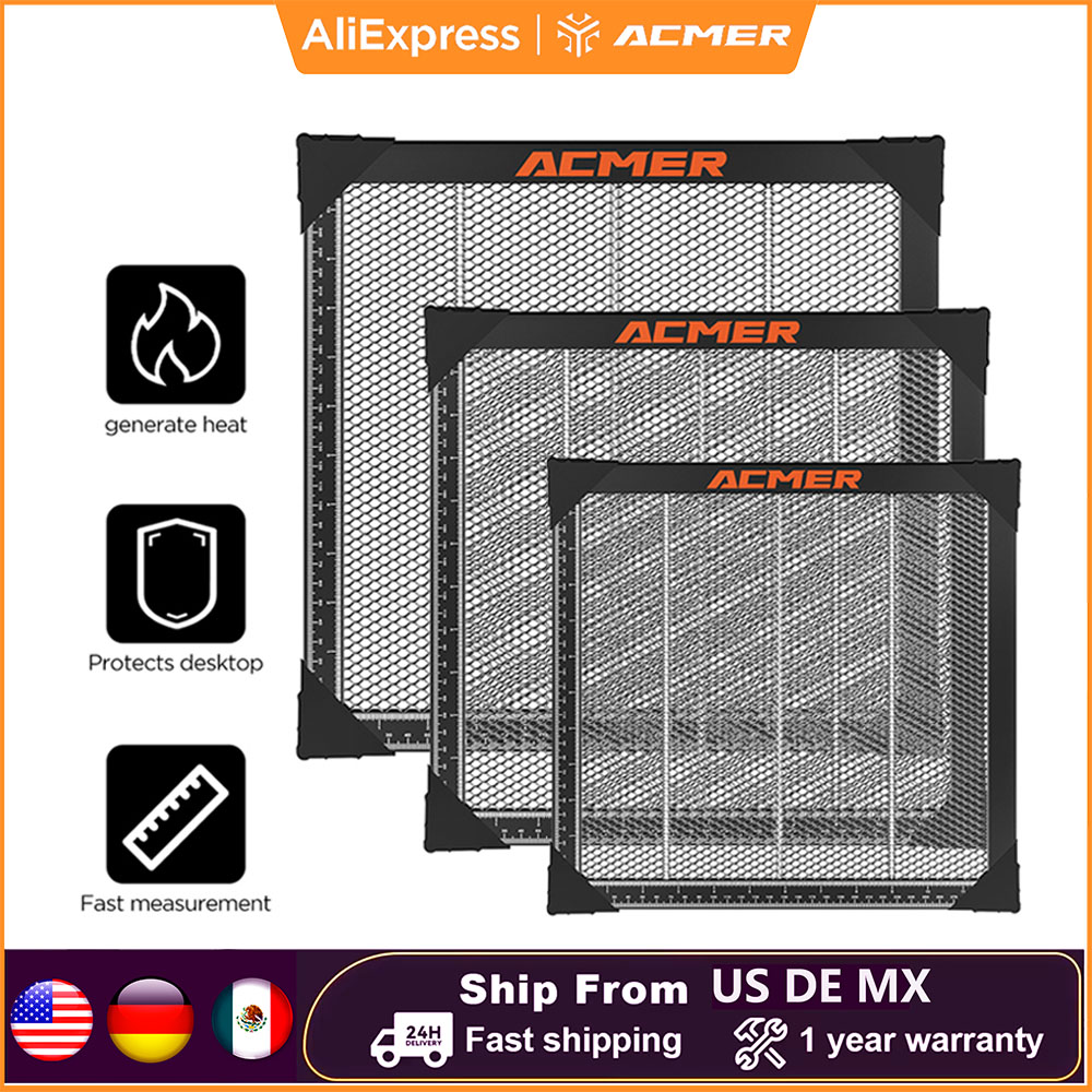 Mesa de trabajo láser de panal ACMER, Panel de cama Universal de panal para corte de CO2 o diodo, accesorios de grabado láser, protección