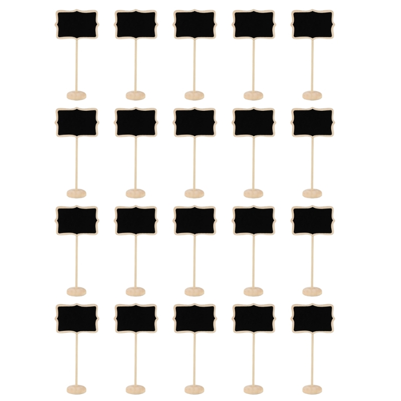 Letreros de pizarra con soporte de caballete, Mini pizarras, decoraciones para eventos, 20 piezas