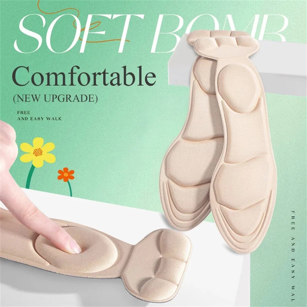 Einlegesohlen Memory Foam Damen High-Heel Schuhe Einlegesohlen Anti-Rutsch Cutable Einlegesohle Komfort Atmungsaktive Fersenschutz Massage Schuhpolster