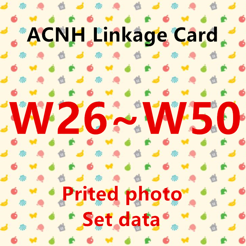 (W26 to W50) ACNH NTAG215 NFC печатная карта работает для NS Games RV Car Welcome Series Стандартная карта