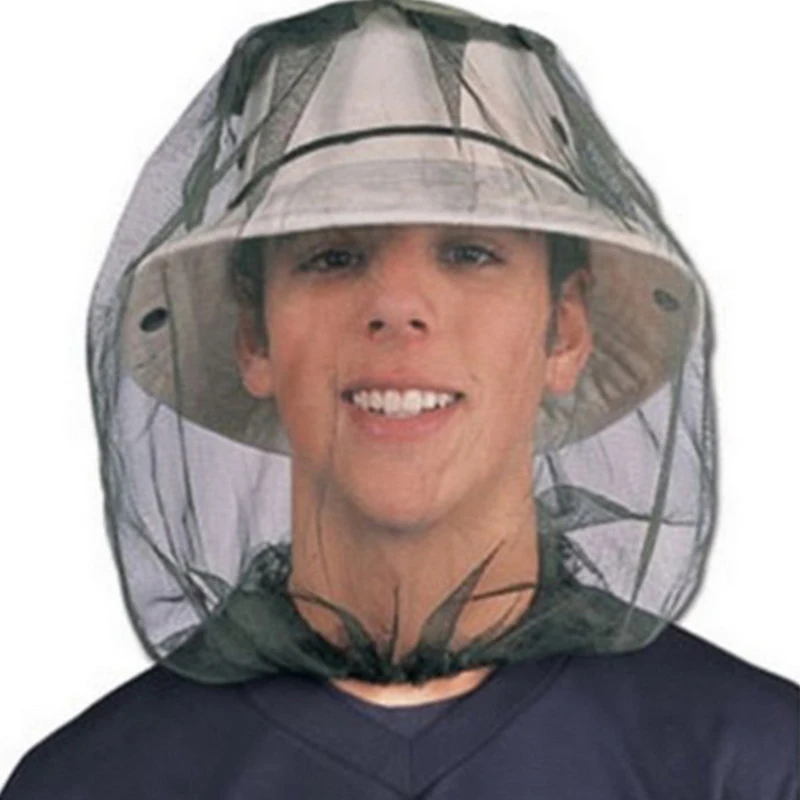 Boné de pesca anti-mosquito, 1 peça, malha respirável ajustável, rede de chapéu de pesca para homens e mulheres, viagens ao ar livre, pesca, acampamento