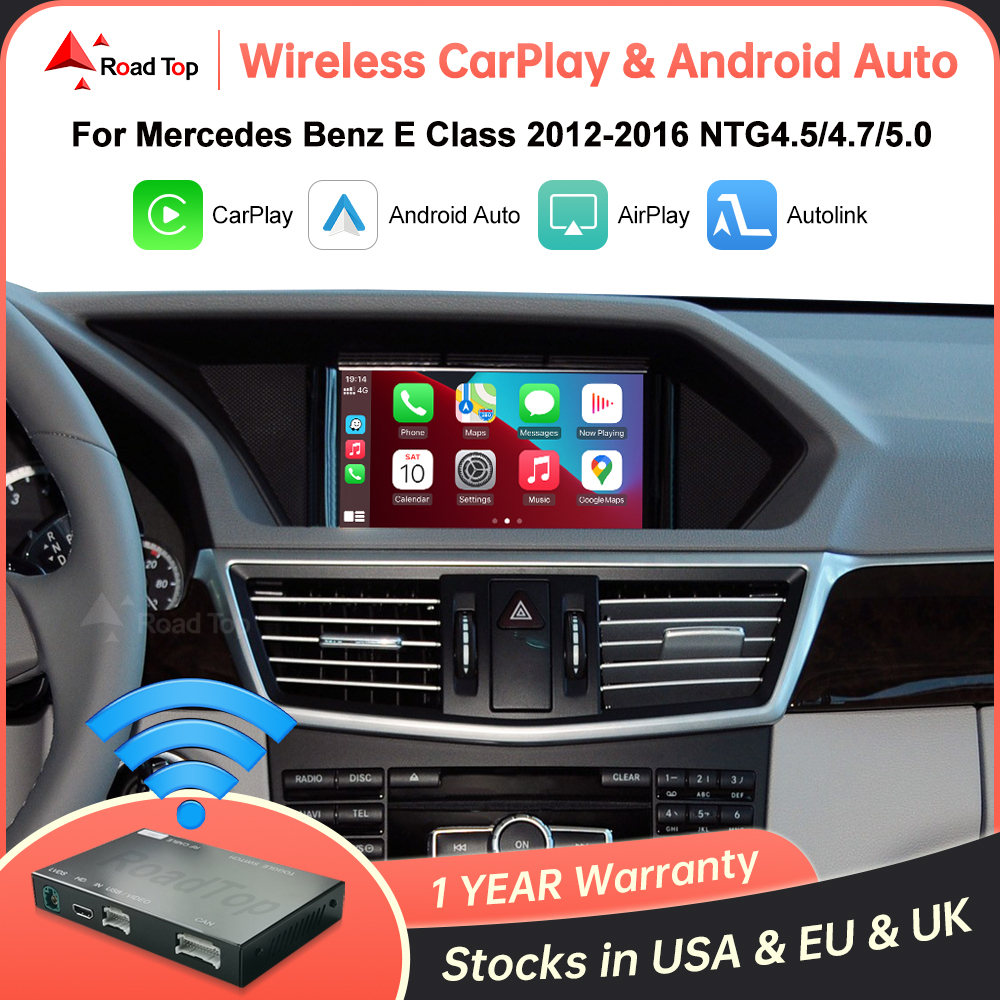 CarPlay inalámbrico para Mercedes Benz Clase E W212 E Coupe C207 2012-2016, con Android, Mirror Link, funciones de reproducción de coche AirPlay