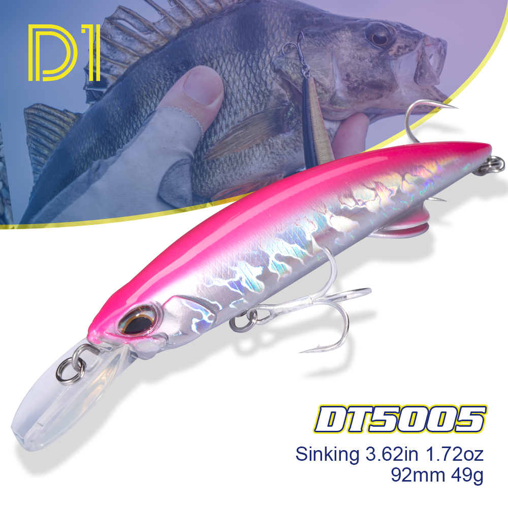 Umpan Pancing Minnow Tenggelam Berat D1 Sea 92mm 49g 110mm 60g Wobbler Air Asin Jig Jerkbaits Besar Swimbait Untuk Bass Tuna Pesca DT5005