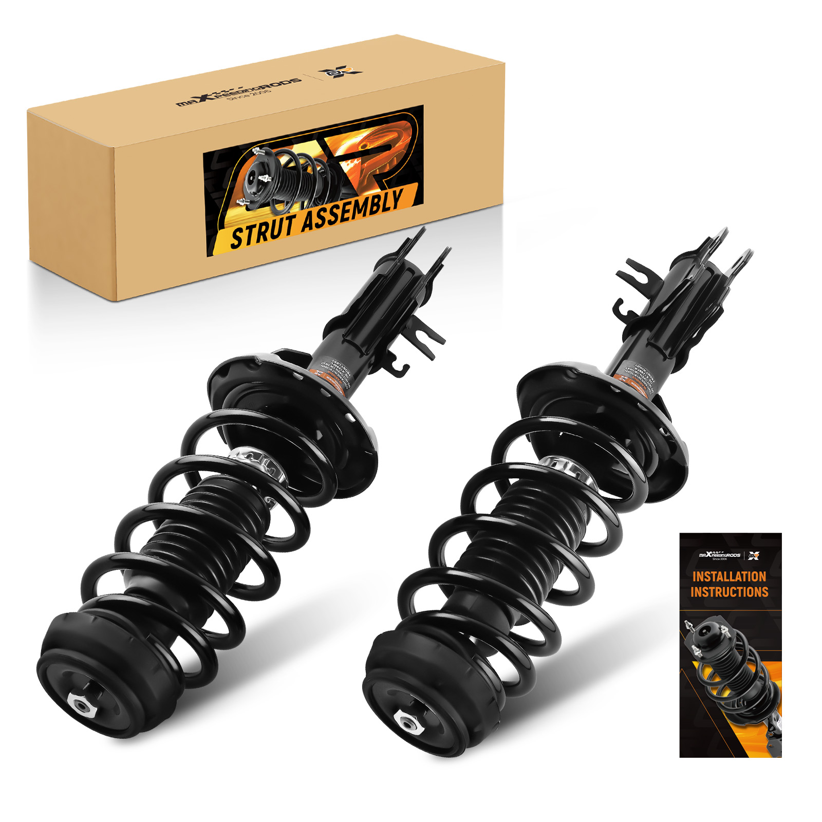 Par de amortecedores e mola dianteiros completos para Buick Encore Chevy Trax Awd 13-16