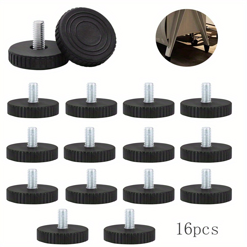 16 stücke Einstellbare Nivellierung Stuhl Bein Füße M8 Möbel Matte Schraube-in Basis Sofa Bett Schrank Tisch Boden Schutz anti-slip Pad
