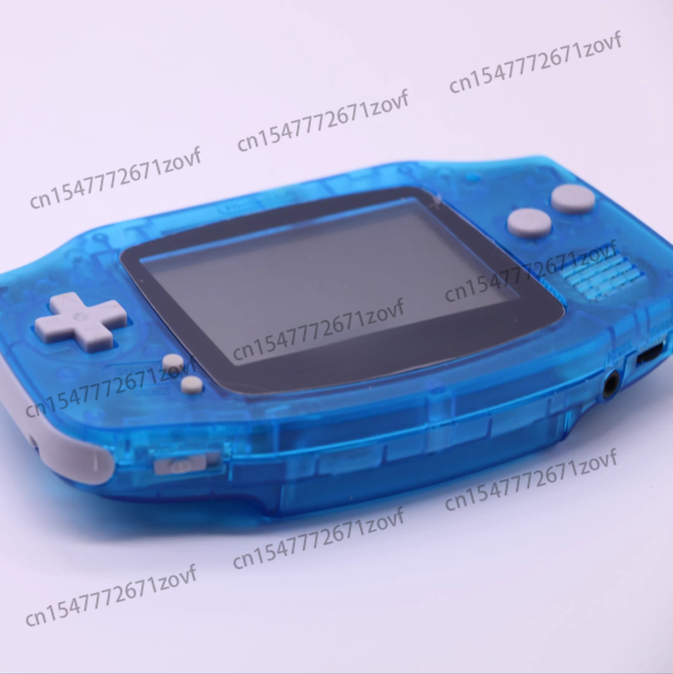 Consola portátil Game Boy Advance GBA personalizada, transparente, azul, con pantalla LCD original, versión japonesa.