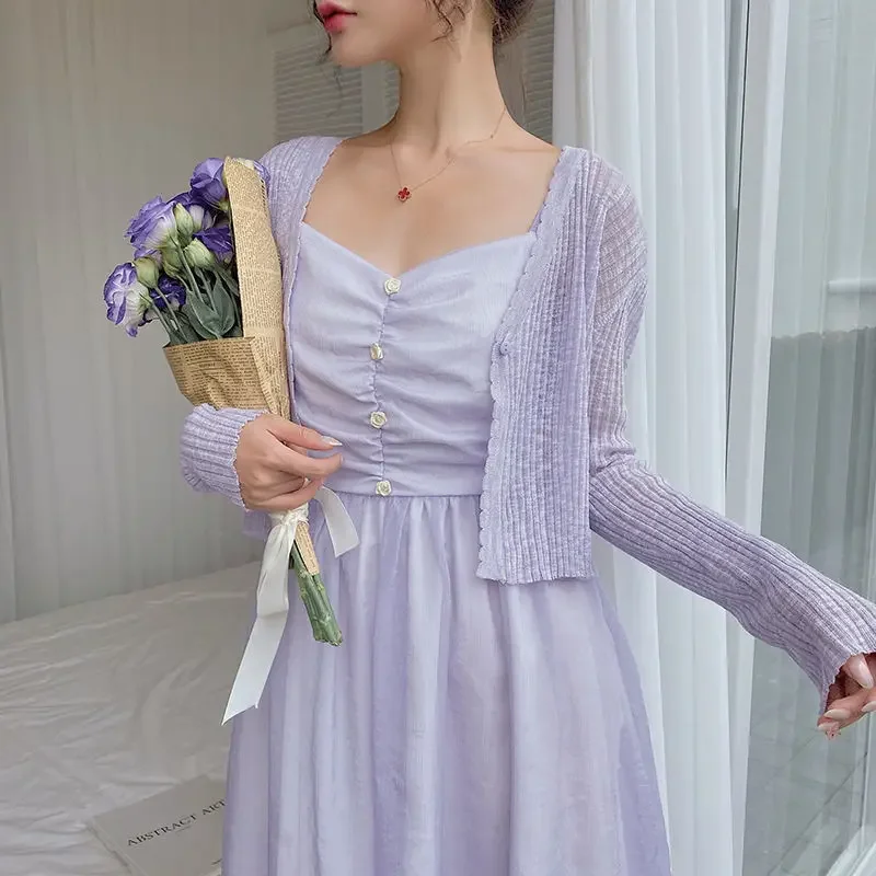 Cardigans courts en tricot pour femme, collection été 2026 – Veste légère et fine anti-UV pour femme, 6 couleurs