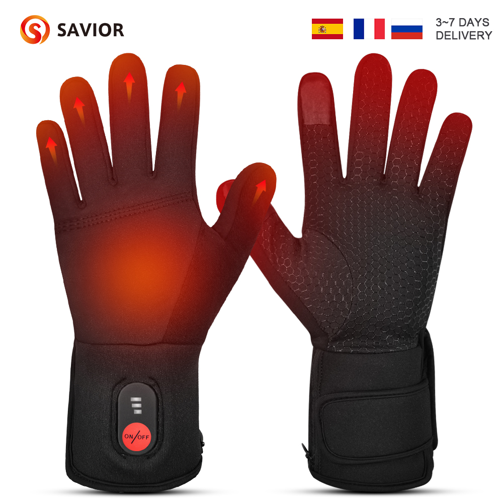 Oplaadbare elektrisch verwarmde handschoenen Waterdicht Dames Heren Touchscreen Thermische motorhandschoenen Verwarmd motorskiën Bevrijden