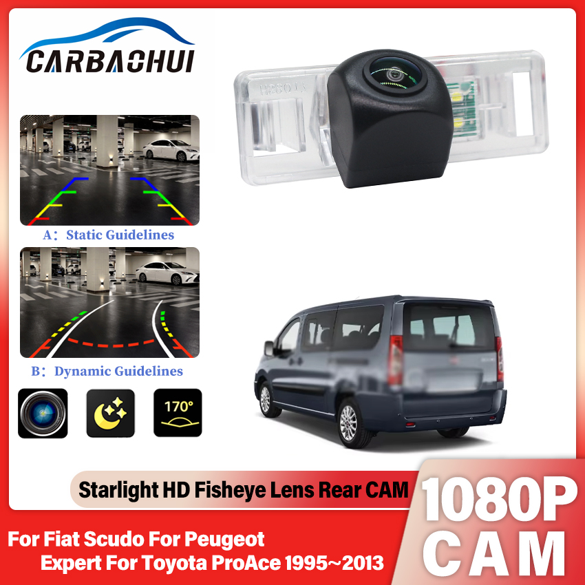 กล้องมองหลังสำหรับ Fiat Scudo สำหรับ Peugeot Expert สำหรับ Toyota ProAce 1995~2013 CCD Full HD กล้องมองกลางคืน กล้องติดป้ายทะเบียน