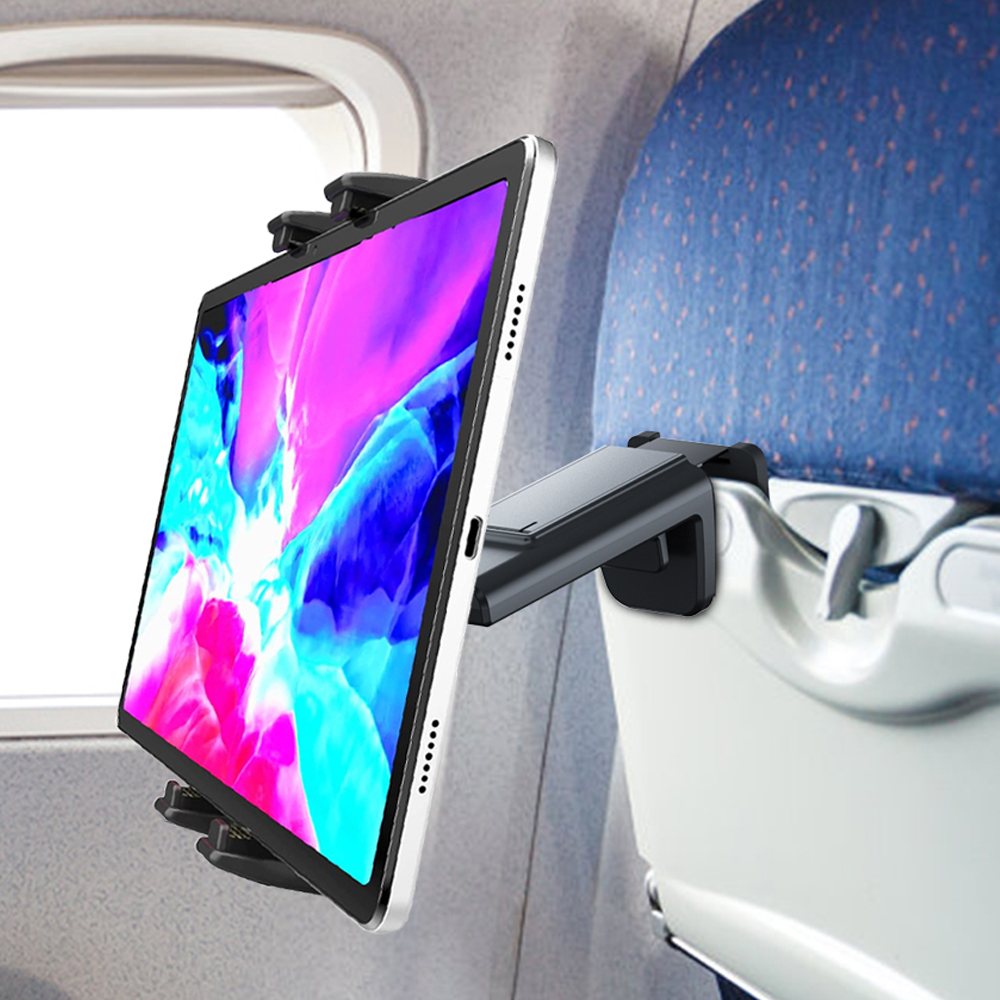 Nowy uchwyt na tablet w samolocie podróż na siedzenie pociągu szafka Bar Handfree składany uchwyt na telefon stojak na biurko uchwyt krawędziowy obrót o 360 stopni