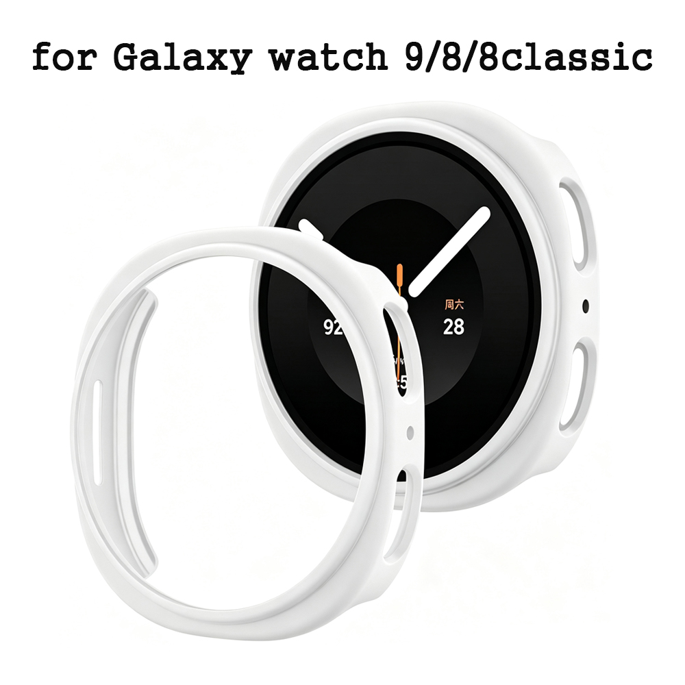Защитный чехол для Samsung Galaxy Watch 9/8 Classic 46 мм, 40 мм, 44 мм, с защитой экрана, полый бампер из поликарбоната, защитный корпус для Galaxy Watch 8