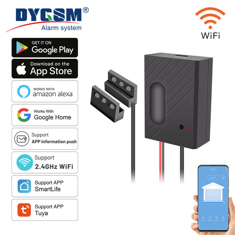 Abridor de puerta de garaje inteligente con WiFi, Control remoto por aplicación Tuya Smart Life, funciona con Alexa y asistente de Google, No necesita Hub