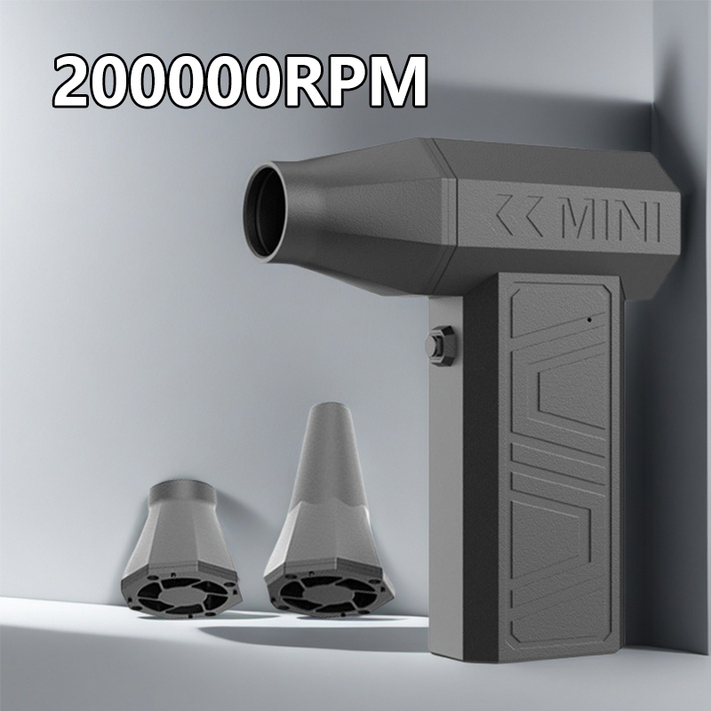 Ventilador violento 200000 Potente soplador de aire RPM, aspirador de polvo, carga tipo C, vientos fuertes, soplador de chorro Turbo sin escobillas de 52 m/s