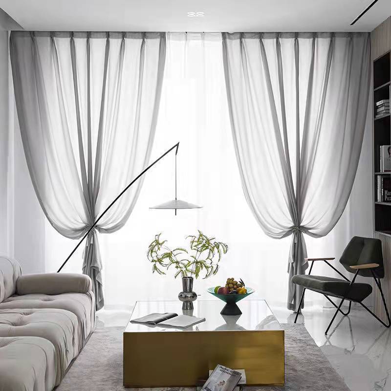 Effen Witte Gordijnen Voor Woonkamer Moderne Chiffon Licht-Verzendende Gaas Gordijn Thuis Slaapkamer Erker Scherm Gordijn