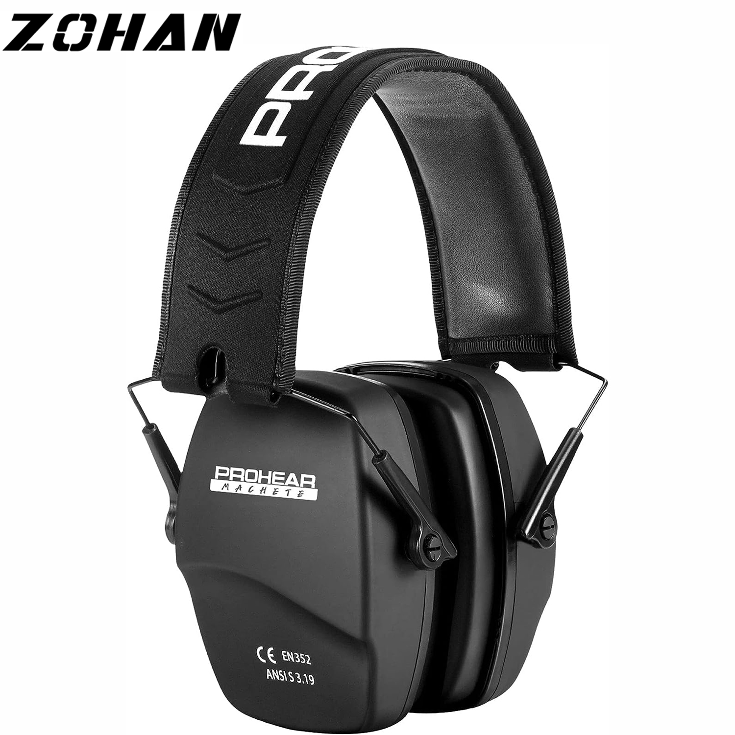 ZOHAN 射撃聴覚プロテクタープロフェッショナル安全イヤーマフパッシブノイズキャンセリングディフェンダーポータブルヘッドセット NRR 26dB 銃用