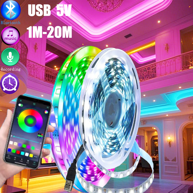 Lâmpada LED USB 5V para Perfis, Cores Branco, Azul, Vermelho, Verde, Branco Quente, Canal para Embaixo de Armário, Não Impermeável, Iluminação Linear em Barra/Tubo