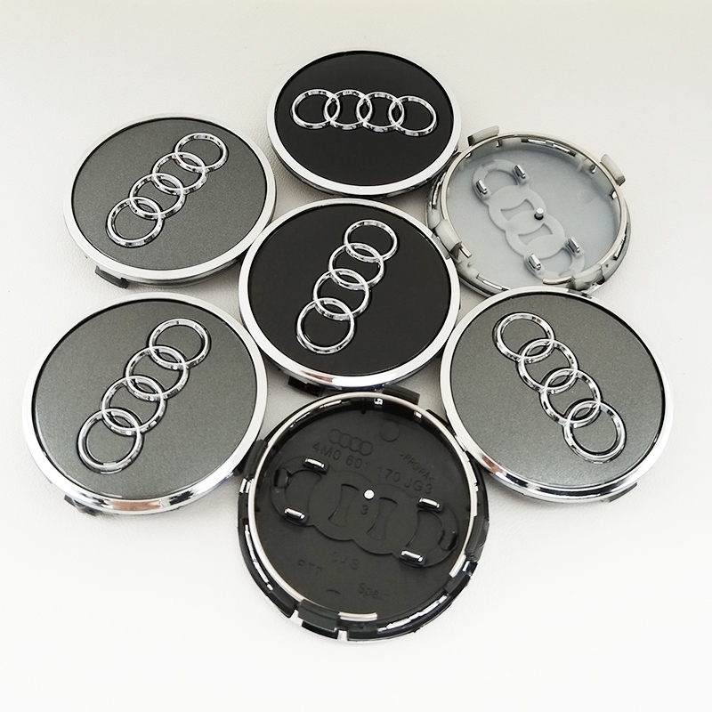 4pcs 60mm 61mm 68mm 69mm 77mm Car Wheel Center Hub Caps For Audi A3 A4 A5 A6 A7 Q3 Q4 Q5 Q7 S3 S4 S5 S6 S7 RS3 RS5 Accessories