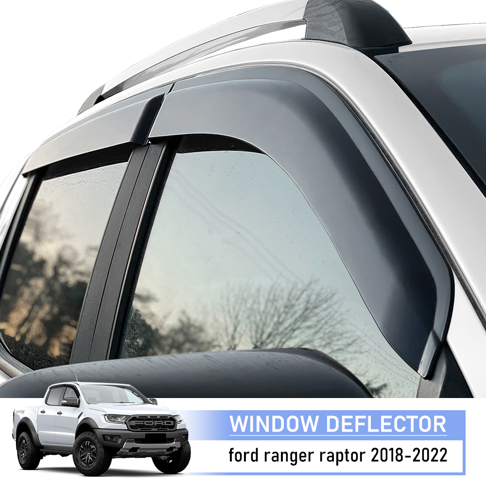 Защита от солнца и дождя, ветрозащитный козырек окна для Ford Ranger 2012-2022 Wildtrak, двойная кабина, все модели 4X4, автомобильные аксессуары
