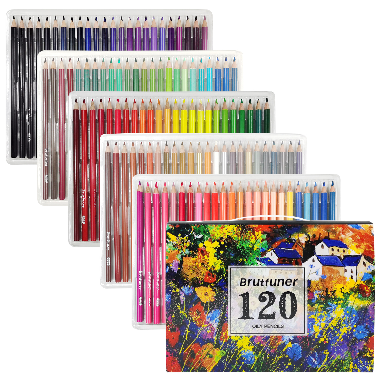 Crayons de couleur de 120 couleurs pour adultes, livres de coloriage de Relaxation, fournitures de rentrée scolaire pour enfants et adolescents, dessin et croquis