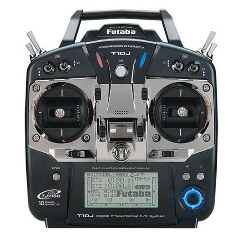 Futaba T10J 10J z odbiornikiem R3008SB, 10-kanałowy system radiowy 2.4GHz, nadajnik, pilot zdalnego sterowania do helikopterów RC i multicopterek