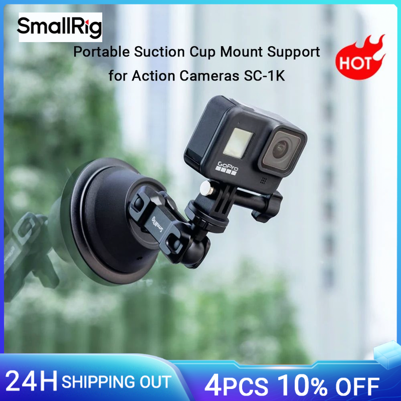 SmallRig Support de montage ventouse portable pour caméras d'action SC-1K caméra d'action avec un support universel-4193