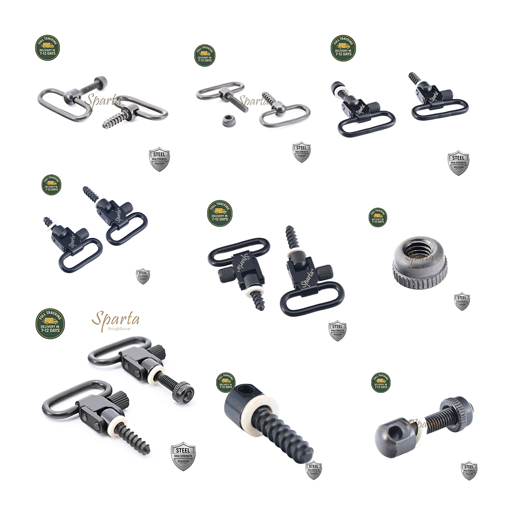 Correas de hombro Sparta Sling Swivels para la mayoría de los rifles y escopetas de 1 pulgada