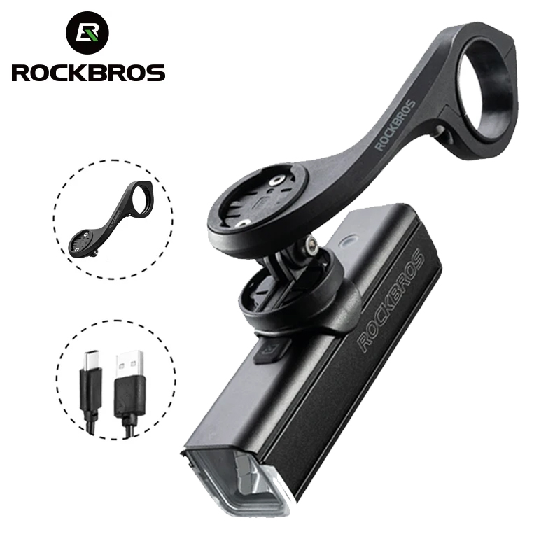 ROCKBROS – lumière de vélo 1000lm, charge type-c, éclairage avant pour vtt, vélo de route, 4500mAh, IPX6, accessoires de bicyclette