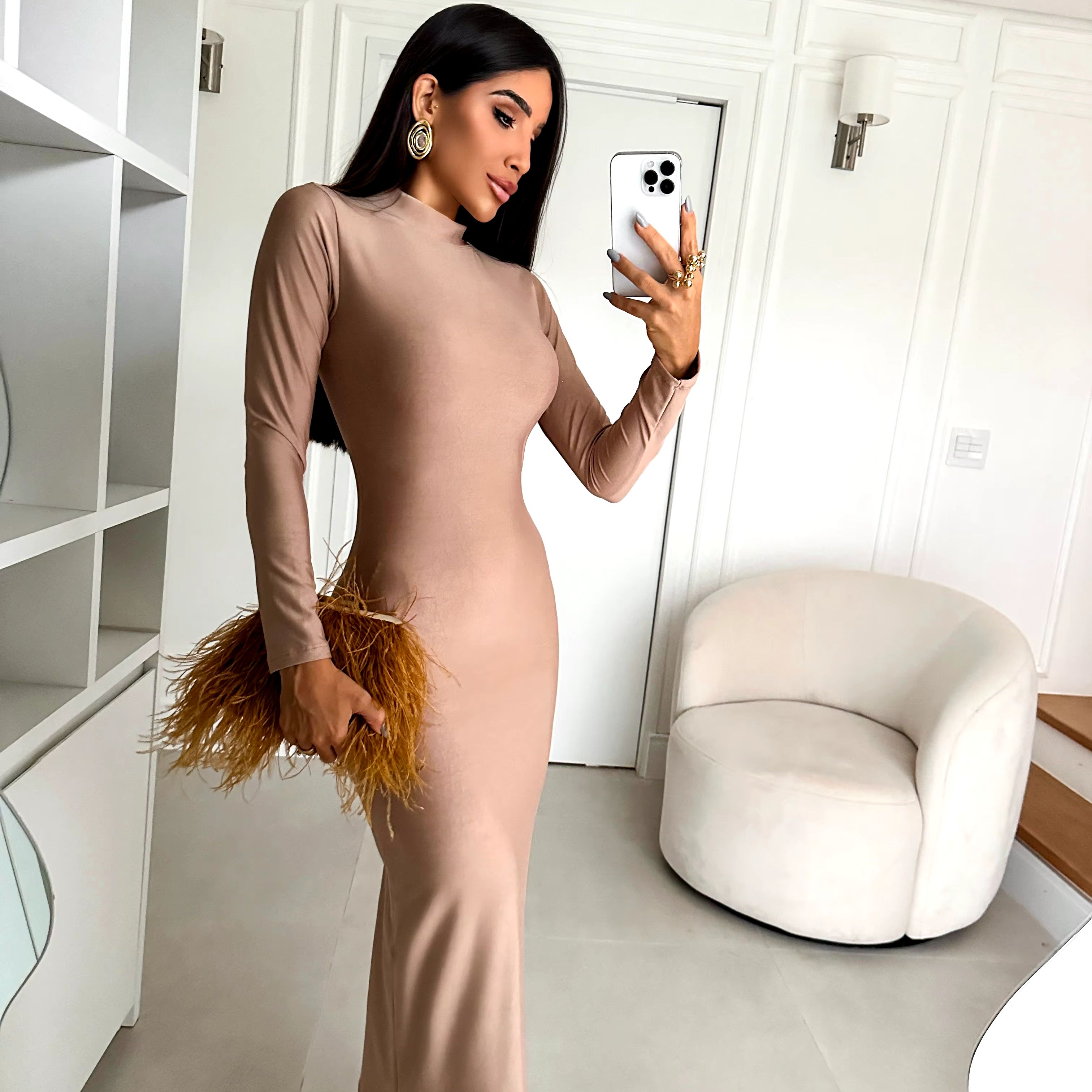 VESTIDO BÁSICO preto-kim KARDASHIAN