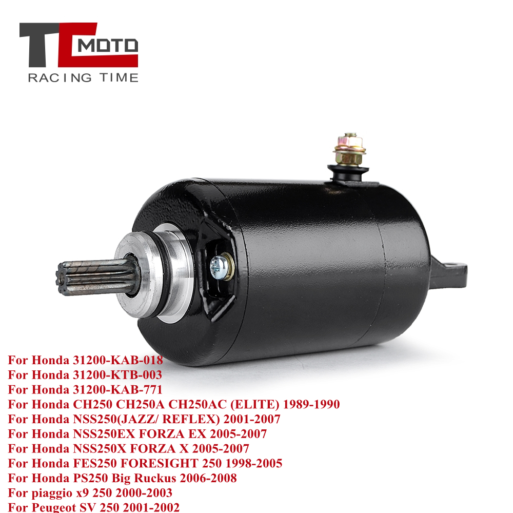 มอเตอร์สตาร์ทรถจักรยานยนต์มอเตอร์สำหรับ Honda NSS250 EX X FORZA EX X 2005-2007 FES250 FES 250 FORESIGHT 250 1998-2005 PS250 Big Ruckus