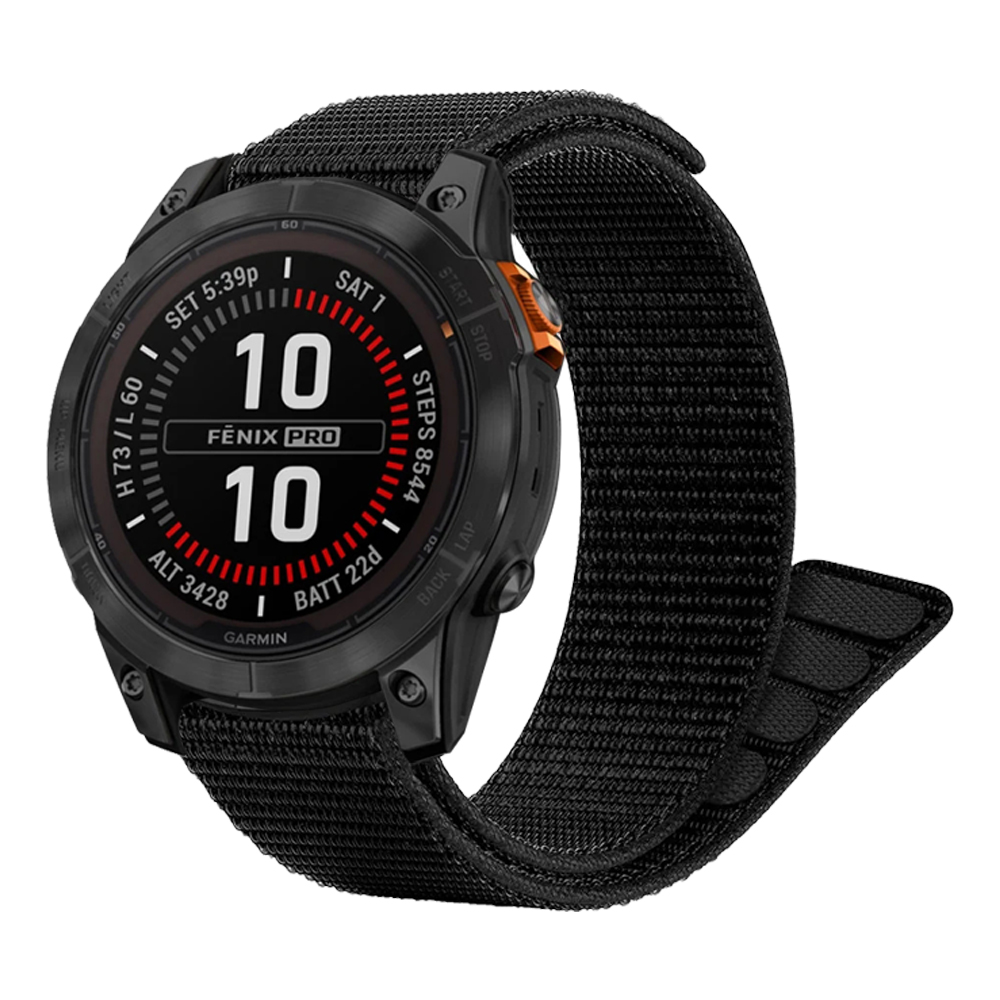 Pulseira de nylon com gancho, 22mm 26mm, para garmin fenix 7 7x 6x pro/epix pro gen 2 47mm 51mm/enduro/tactix/forerunner 965 955