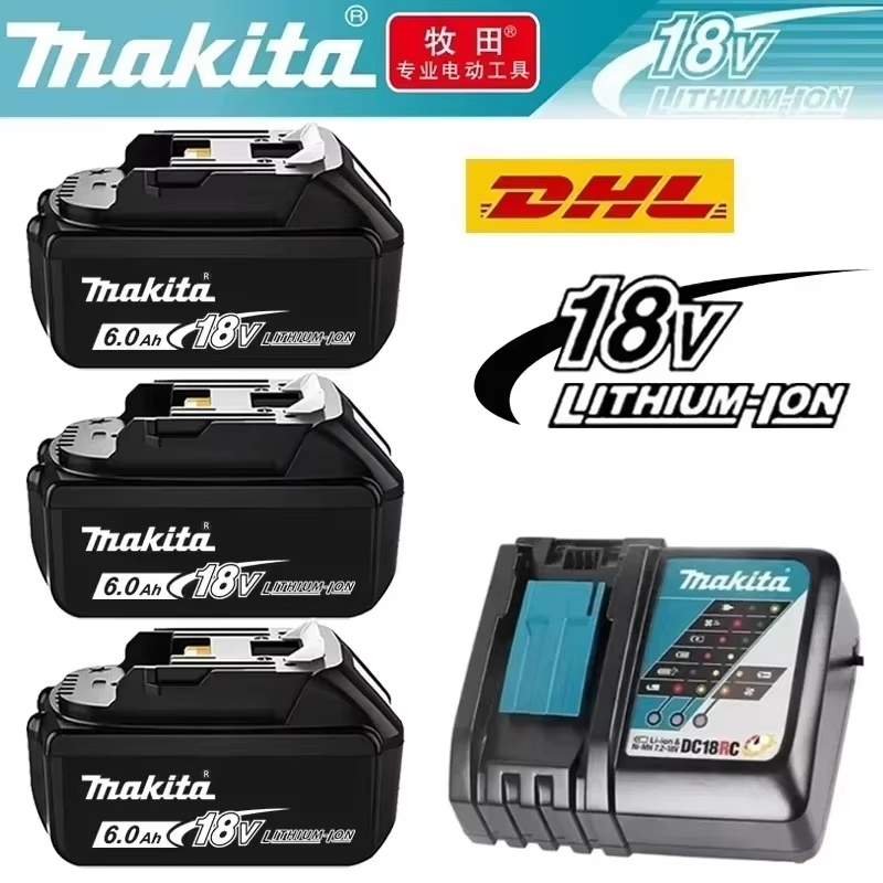 🥇Original/Genuine Makita 18V 5.0Ah/6.0Ah Battery Makita BL1830B BL1850B BL1850 BL1840 BL1860 BL1815 Replacement Lithium Battery