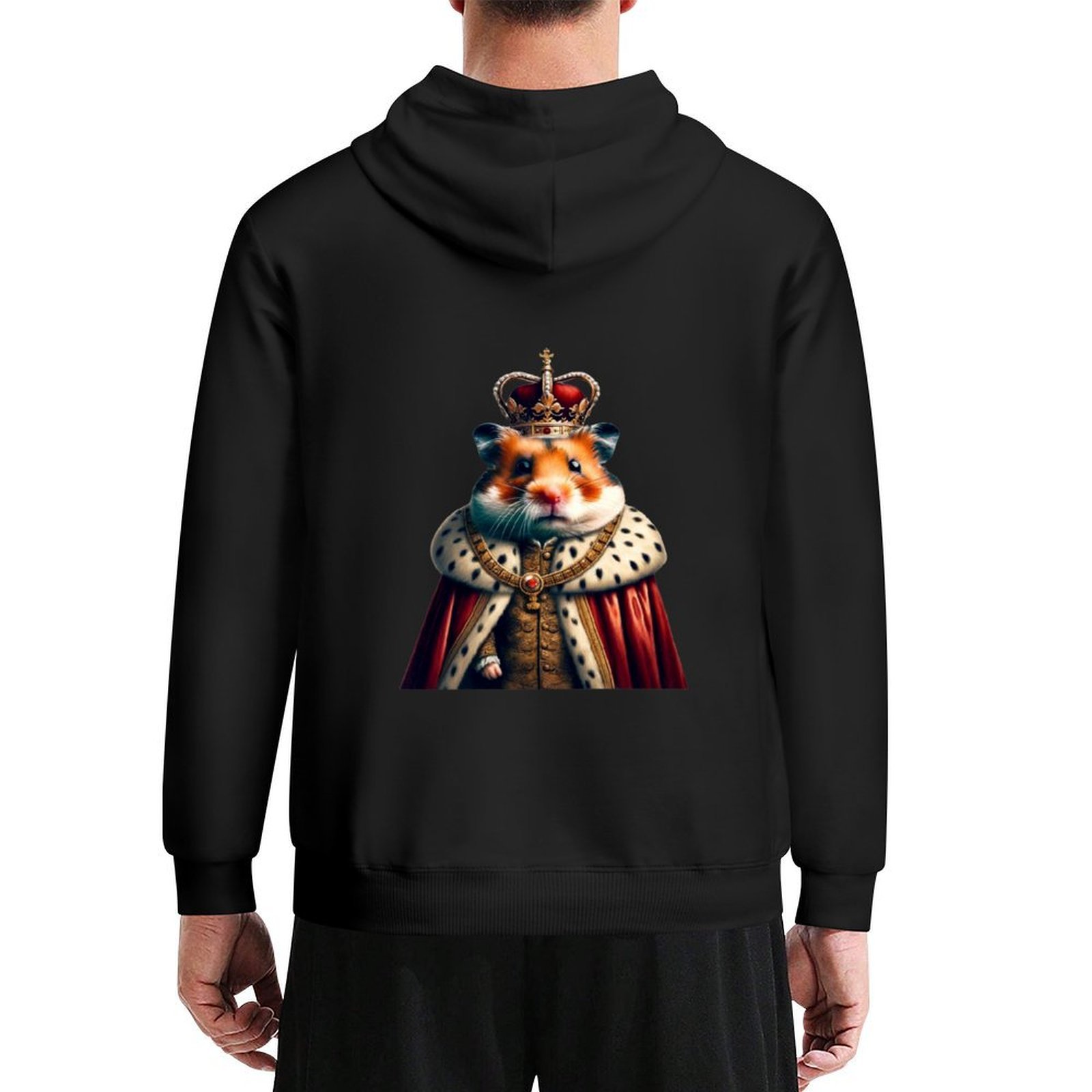 Hamster The Emperor Hoodie Kemeja Berkerudung Pakaian Pria Pakaian Anime Produk Baru Musim Gugur Baru Dalam Kategori Hoodie