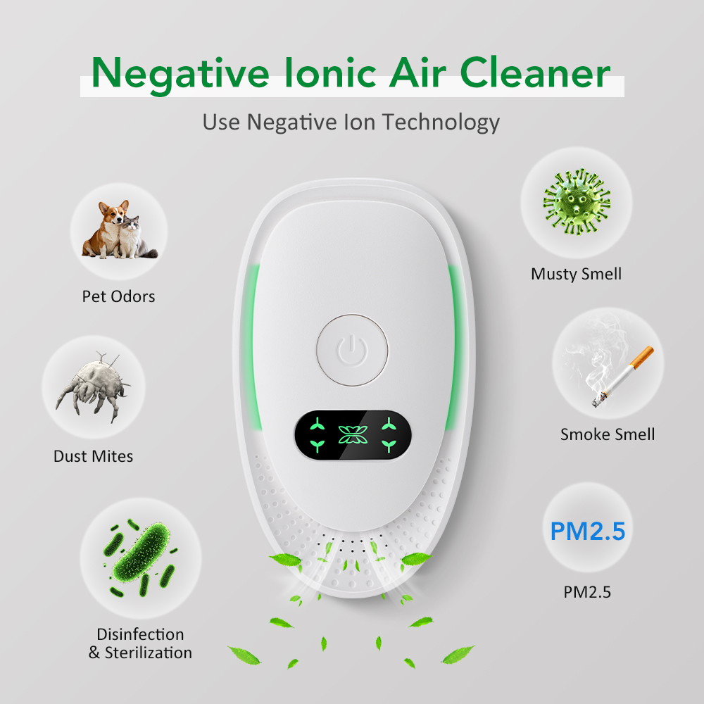 Plug-In Luftreiniger Negative Ionen Generator Mini Luftionisator Staub Rauch Geruch Entfernen Für Home Badezimmer Haustier Luft Reiniger Lufterfrischer
