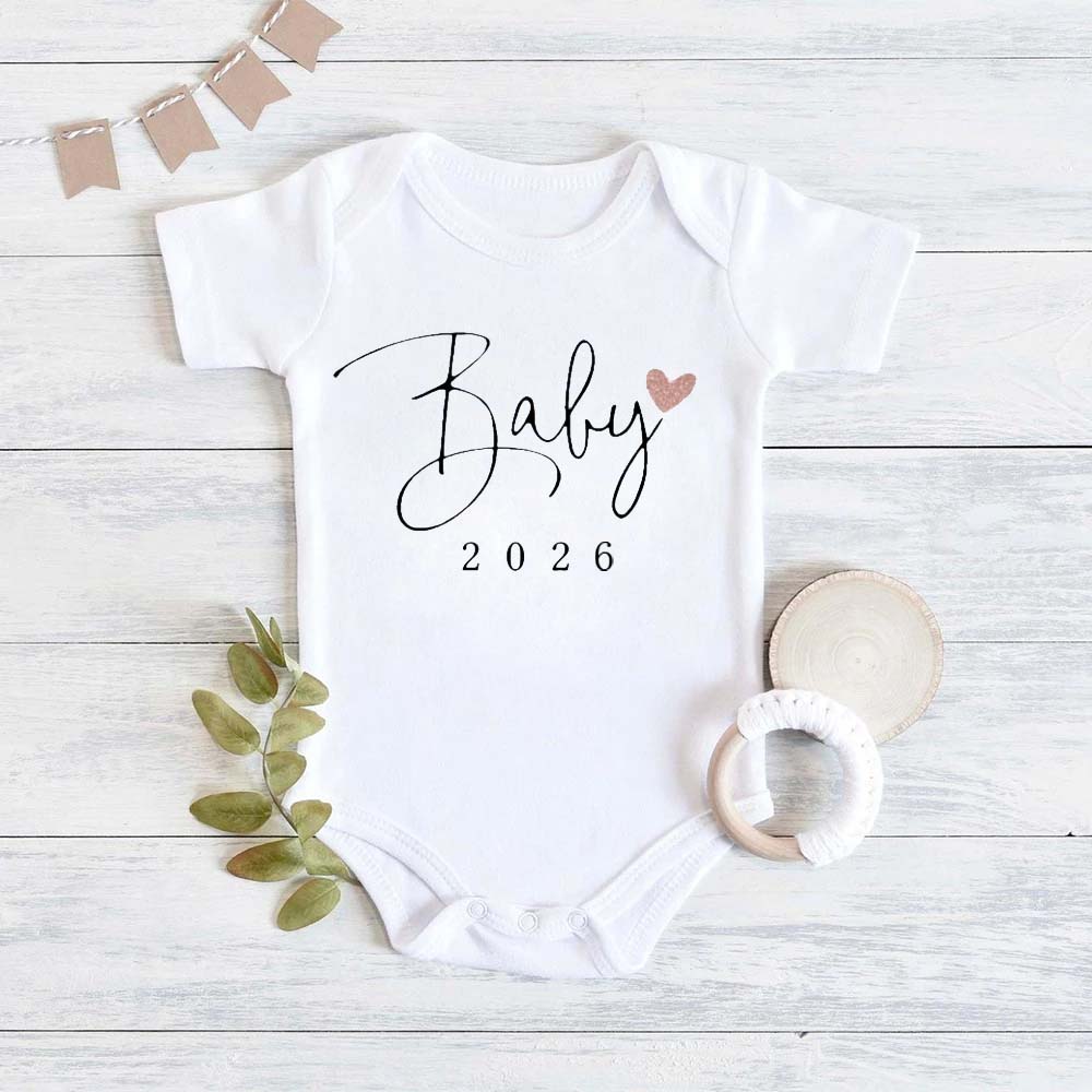 Bebê chegando em breve 2026 anúncio bebê recém-nascido bodysuit macacão engraçado meninos meninas roupas corpo gravidez revelar roupas