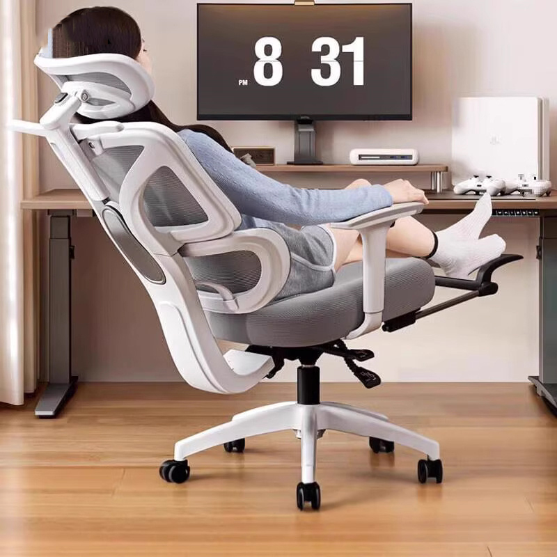 Krzesło biurowe Ergonomiczna konstrukcja Fotel z podłokietnikami Krzesło rozkładane Komfort dla osób prowadzących siedzący tryb życia Oddychająca siatka Krzesło dla pracownika Krzesło do gier i sportu