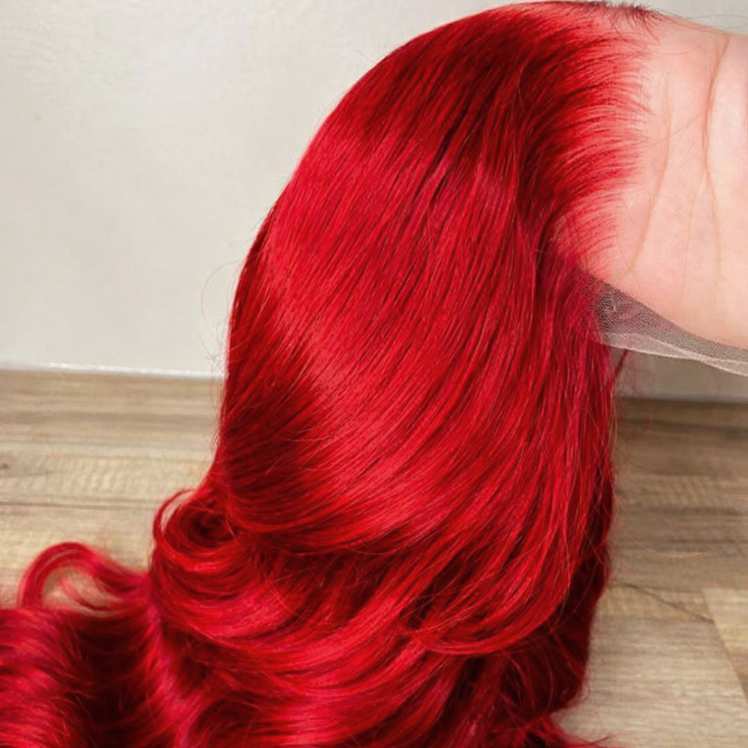 Peruka z ludzkich włosów, 200% gęstości, odcień Hot Red, fala Body Wave, 13x6 HD Lace Front, dla kobiet. # Włosy naturalne w kolorze 99J, wstępnie wyskubane, naturalna linia włosów 4X4 5X5