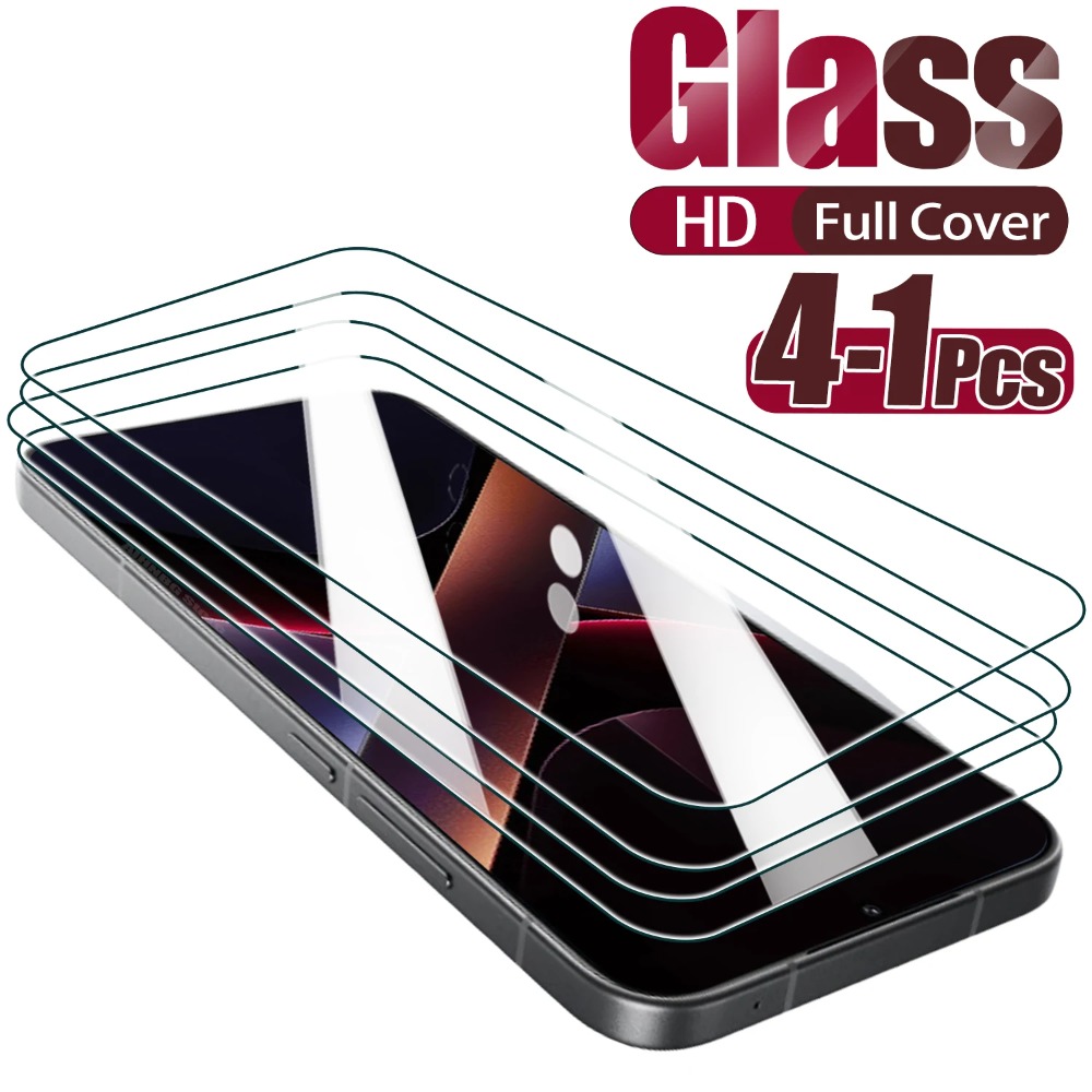 3-4 Uds Protector de pantalla HD para POCO X7 X6 X7 X5 X4 X3 F7 F6 F5 GT Pro Ultra Neo NFC vidrio templado para POCO M6 M5 M7 Pro vidrio