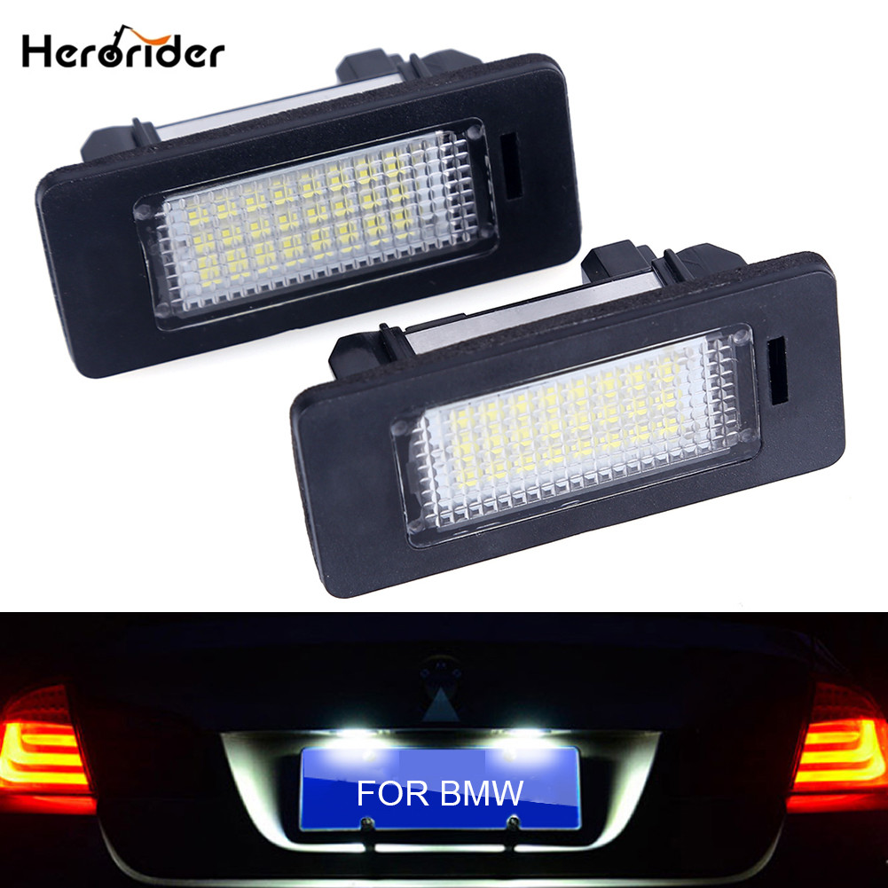 2 pçs para bmw e39 e60 luz da placa de licença 6000k branco sem erro led número luz da placa de licença para bmw e90 e91 e92 e61 e60 e70 e71