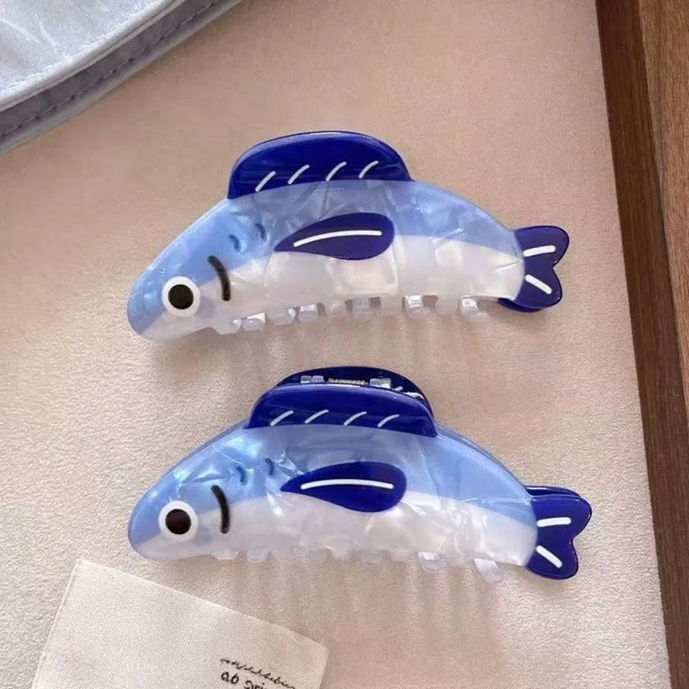 Модные заколки для волос Sardines, нескользящая легкая заколка для волос, заколки для волос из ацетата с героями мультфильмов, женская одежда, аксессуары, головные уборы