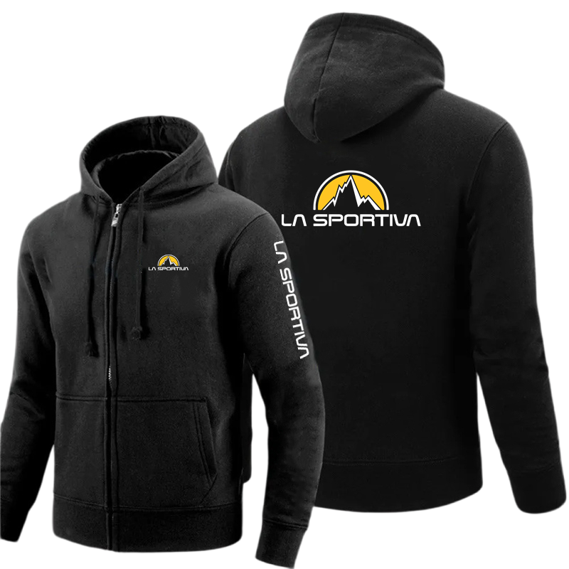 La Sportiva パーカーファッションカジュアル男性パーカージッパースウェット男性トッププルオーバーパーカートレーナー男性トップ