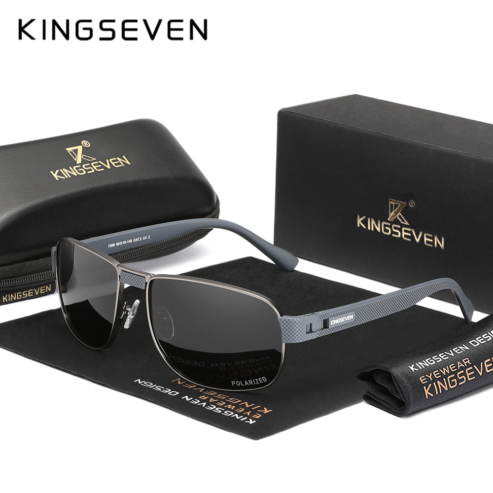 Солнцезащитные очки KINGSEVEN 2026: Новинка, классический дизайн, поляризационные, для мужчин, защита от УФ400, для активного отдыха