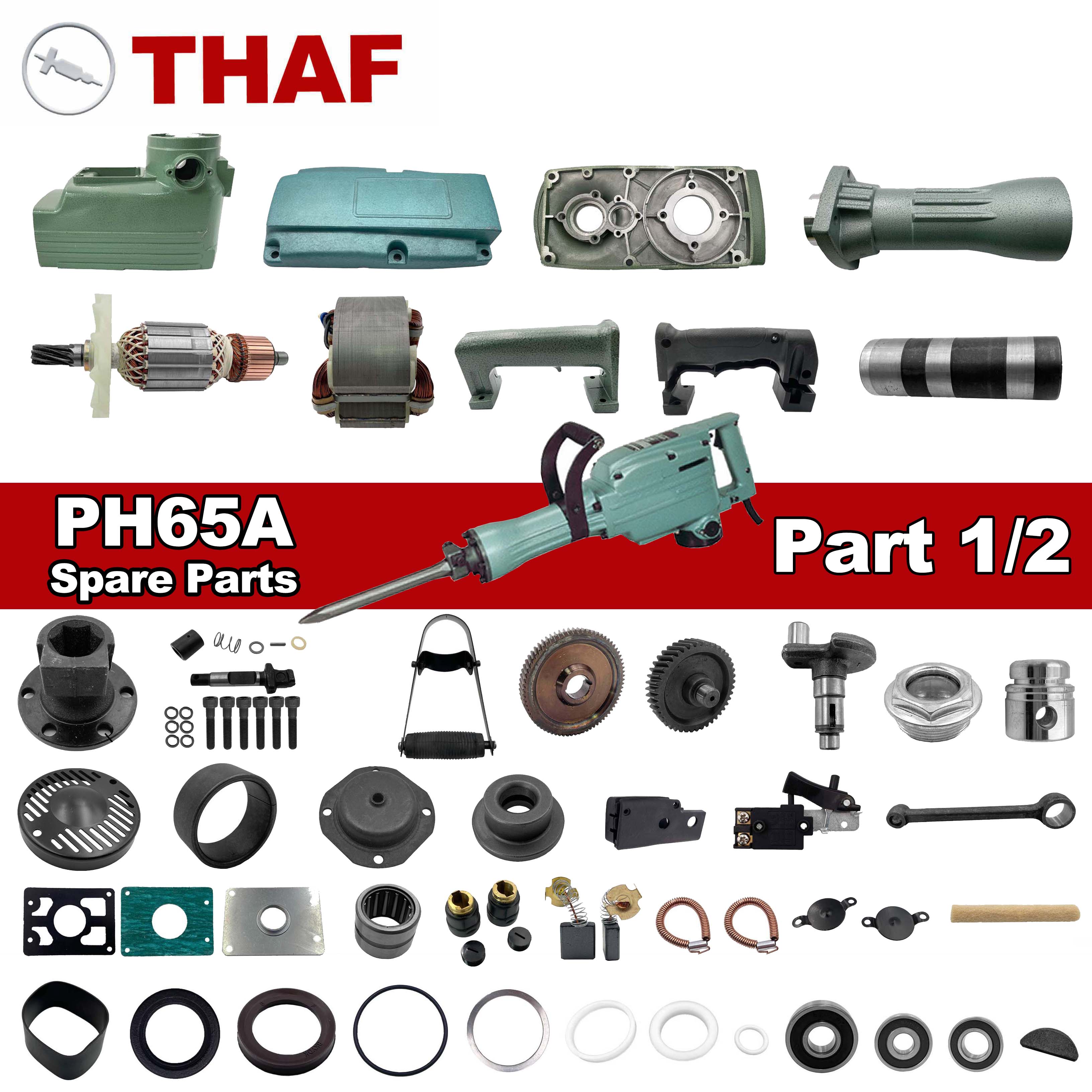 THAF Remplacement Pièces de rechange Outil électrique Accessoires pour HITACHI Marteau A Percussion PH65A