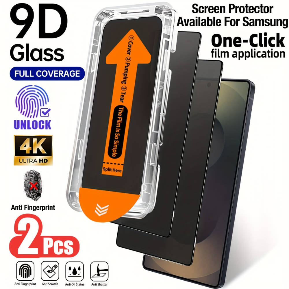 NNBILI – protecteur d'écran en verre trempé, 2 paquets, avec élimination automatique de la poussière, pour Samsung Galaxy S26 S25 S24 S23 S22 S21Ultra
