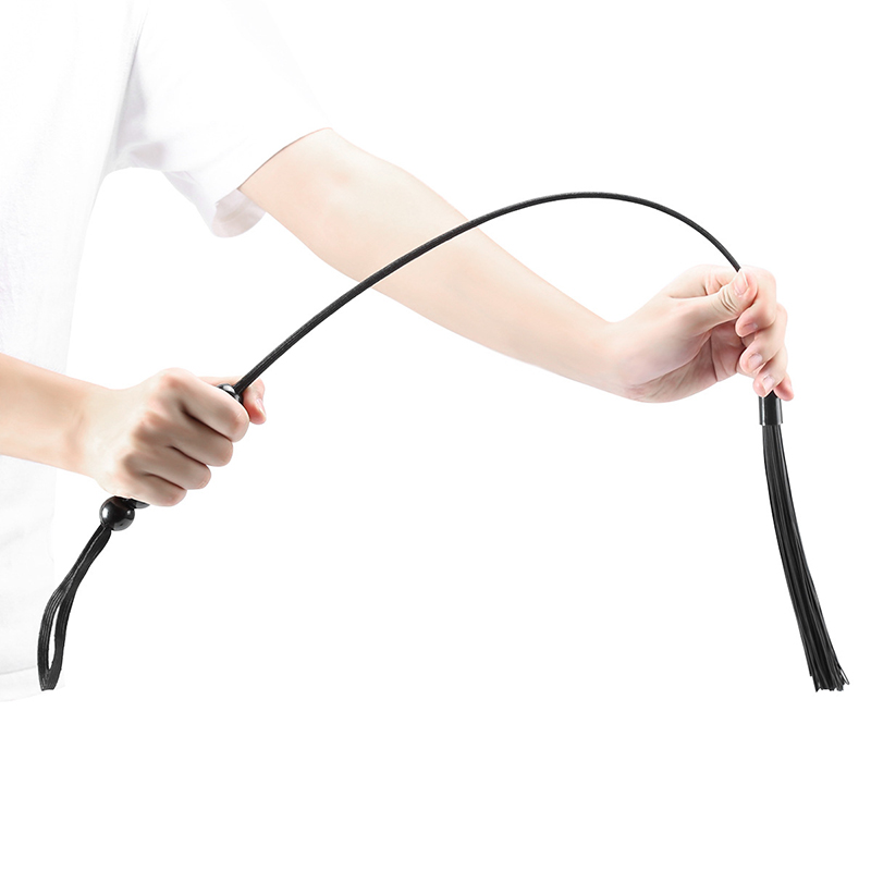 48.5cm seis contas lidar com borlas de silicone topo longo reto chicote equitação colheita flogger paddle slapper cavalo treinamento curativo chicotes