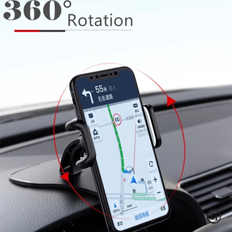 ที่วางโทรศัพท์ในรถยนต์แบบหมุนได้ 360 องศา ที่ยึดติดกับคอนโซลหน้ารถ สำหรับโทรศัพท์มือถือ