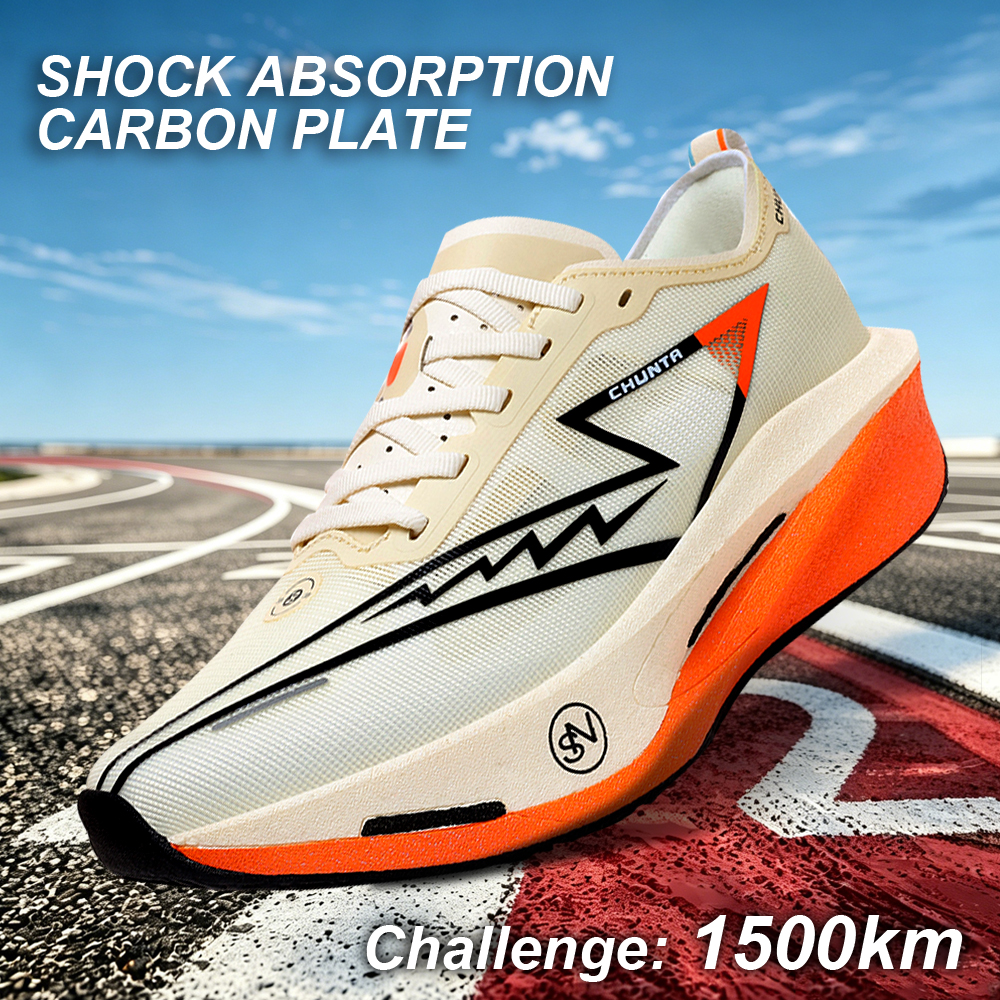 Chaussures de course pour hommes, semelle en carbone, spécialité marathon, respirantes, légères, confortables, baskets athlétiques pour femmes