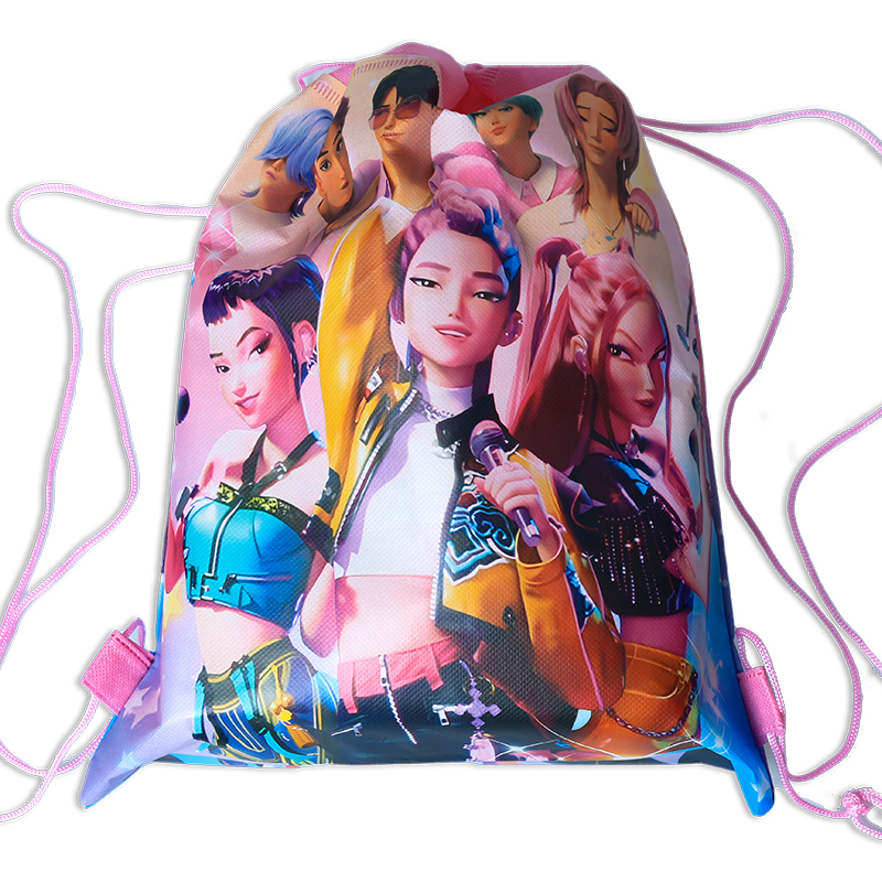 Kpop рюкзак «Охотники на демонов» 34*27 см, сумки для певиц, детские игрушки, сумка на шнурке, сувениры для вечеринки, детские товары для дня рождения, подарки, игрушки