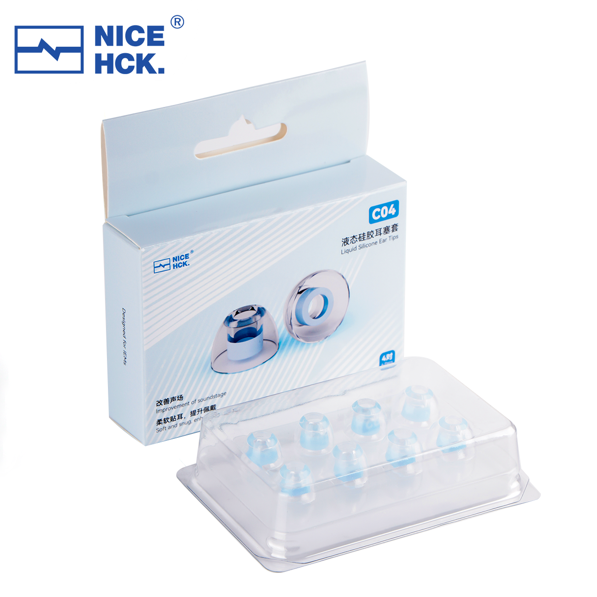 NICEHCK C04 embouts auriculaires en Silicone liquide isolation du bruit doux étendre la scène sonore accessoire IEMS pour NX8 Himalaya DaVinci Explorer GATE