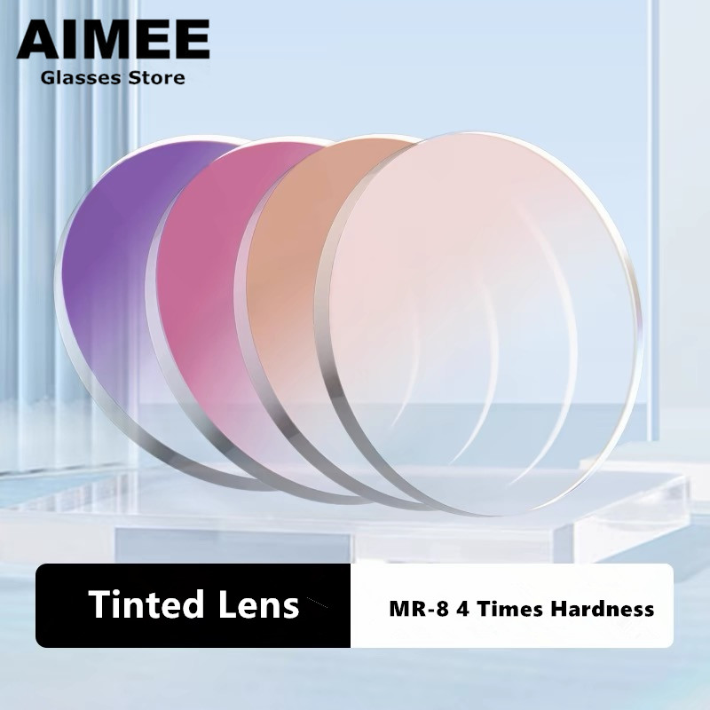 Lentes de cor gradiente, óculos de sol, lente progressiva óptica, lente colorida, 4 vezes dureza, MR-8, 1.56, 1.61, 1.67