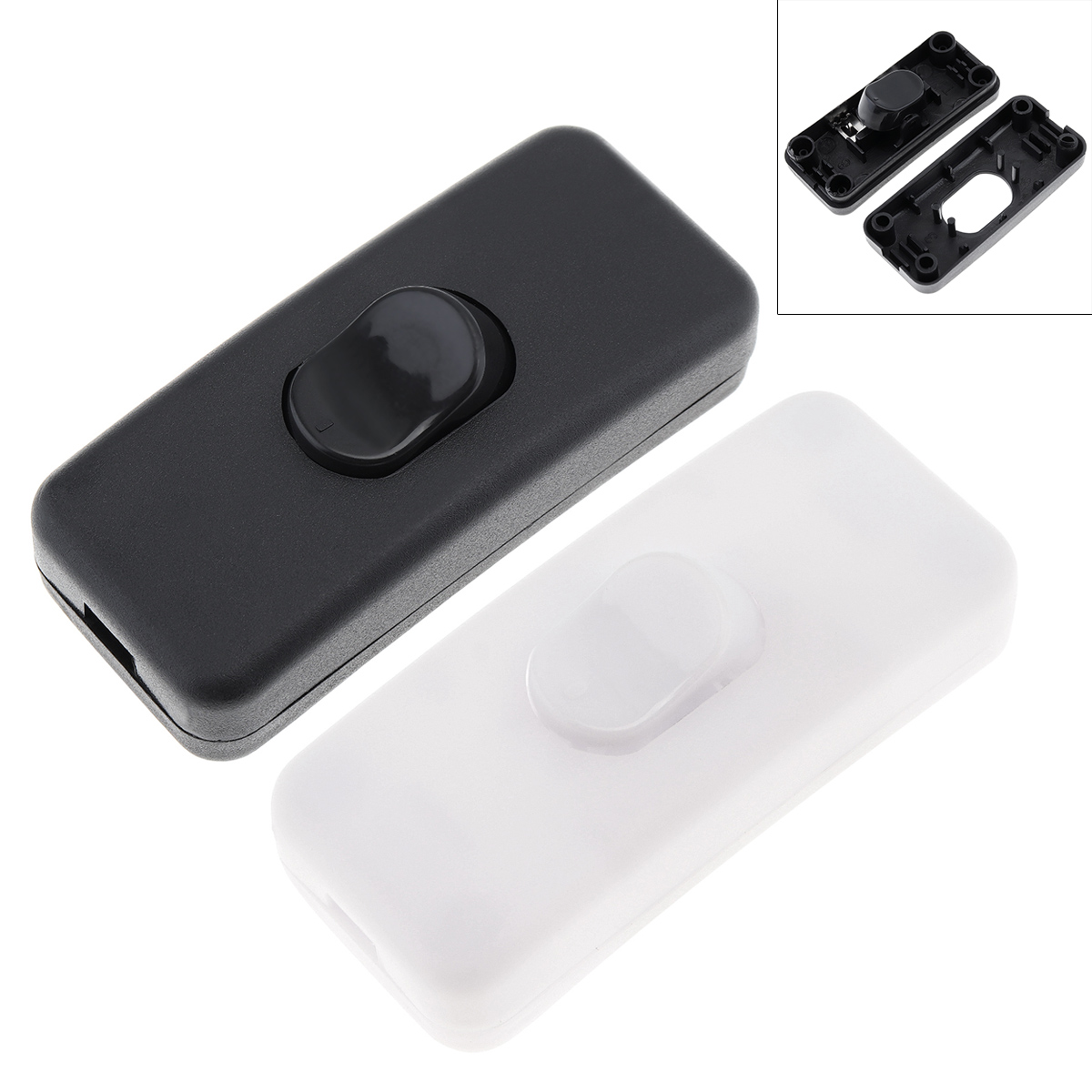 Interruptor basculante intermedio, lámpara de mesa, lámpara de cama en línea, 303, negro/blanco